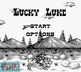 Image du menu du jeu Lucky Luke sur Nintendo Game Boy
