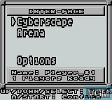 Image du menu du jeu Faceball 2000 sur Nintendo Game Boy