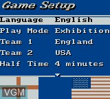 Image du menu du jeu FIFA International Soccer sur Nintendo Game Boy