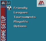 Image du menu du jeu FIFA Soccer 96 sur Nintendo Game Boy