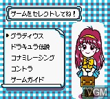 Image du menu du jeu Konami GB Collection Vol. 1 sur Nintendo Game Boy