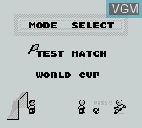 Image du menu du jeu Football International sur Nintendo Game Boy