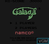 Image du menu du jeu Arcade Classic No. 3 - Galaga / Galaxian sur Nintendo Game Boy
