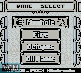 Image du menu du jeu Game & Watch Gallery sur Nintendo Game Boy