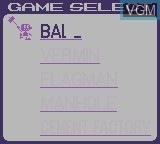 Image du menu du jeu Game Boy Gallery sur Nintendo Game Boy