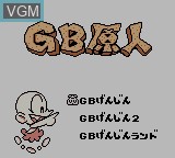 Image du menu du jeu Genjin Collection sur Nintendo Game Boy