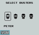 Image du menu du jeu Ghostbusters II sur Nintendo Game Boy