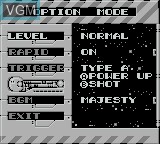Image du menu du jeu Gradius - The Interstellar Assault sur Nintendo Game Boy