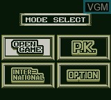 Image du menu du jeu International Superstar Soccer sur Nintendo Game Boy