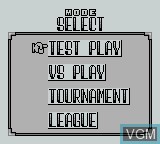 Image du menu du jeu J.League Fighting Soccer - The King of Ace Strikers sur Nintendo Game Boy
