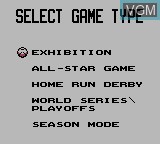 Image du menu du jeu Ken Griffey Jr. Presents Major League Baseball sur Nintendo Game Boy