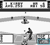 Image in-game du jeu Roger Clemens' MVP Baseball sur Nintendo Game Boy