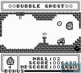 Image in-game du jeu Bubble Ghost sur Nintendo Game Boy