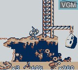 Image in-game du jeu Earthworm Jim sur Nintendo Game Boy