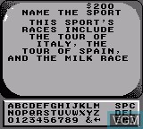 Image in-game du jeu Jeopardy! Sports Edition sur Nintendo Game Boy