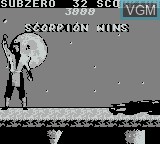 Image in-game du jeu Mortal Kombat sur Nintendo Game Boy