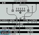 Image in-game du jeu NFL Football sur Nintendo Game Boy