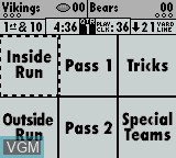 Image in-game du jeu NFL Quarterback Club 96 sur Nintendo Game Boy