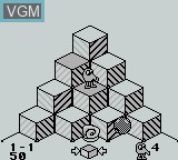 Image in-game du jeu Q*bert sur Nintendo Game Boy