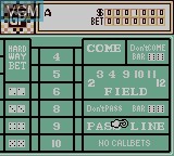 Image in-game du jeu Vegas Stakes sur Nintendo Game Boy