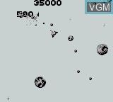 Image in-game du jeu Asteroids sur Nintendo Game Boy