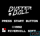 Image de l'ecran titre du jeu Buster Ball sur Sega Game Gear