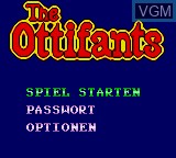 Image de l'ecran titre du jeu Ottifants, The sur Sega Game Gear