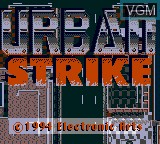 Image de l'ecran titre du jeu Urban Strike sur Sega Game Gear