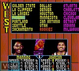 Image du menu du jeu NBA Jam Tournament Edition sur Sega Game Gear