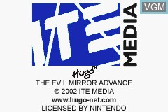 Image de l'ecran titre du jeu Hugo - The Evil Mirror sur Nintendo GameBoy Advance