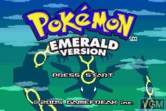 Image de l'ecran titre du jeu Pokemon Emerald Version sur Nintendo GameBoy Advance