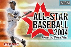 Image de l'ecran titre du jeu All-Star Baseball 2004 featuring Derek Jeter sur Nintendo GameBoy Advance