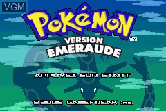 Image de l'ecran titre du jeu Pokemon - Version Emeraude sur Nintendo GameBoy Advance