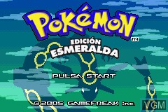 Image de l'ecran titre du jeu Pokemon - Edicion Esmeralda sur Nintendo GameBoy Advance