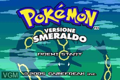Image de l'ecran titre du jeu Pokemon - Versione Smeraldo sur Nintendo GameBoy Advance