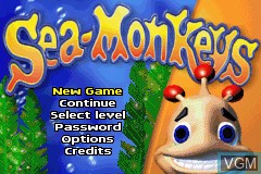Image de l'ecran titre du jeu Amazing Virtual Sea-Monkeys, The sur Nintendo GameBoy Advance