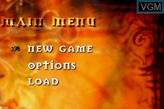 Image du menu du jeu Buffy the Vampire Slayer - Wrath of the Darkhul King sur Nintendo GameBoy Advance