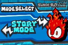 Image du menu du jeu 2 Games in 1 - Sonic Advance + Sonic Battle sur Nintendo GameBoy Advance