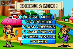 Image du menu du jeu 2 Games in 1 - Columns Crown / ChuChu Rocket! sur Nintendo GameBoy Advance