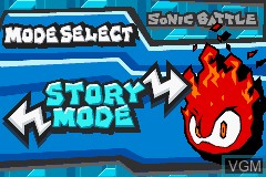 Image du menu du jeu 2 Games in 1 - Sonic Battle + ChuChu Rocket! sur Nintendo GameBoy Advance