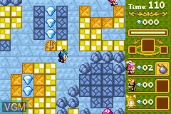 Image in-game du jeu Boulder Dash EX sur Nintendo GameBoy Advance