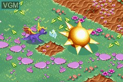Image in-game du jeu Spyro 2 - Season of Flame sur Nintendo GameBoy Advance