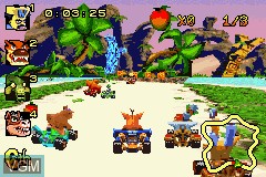 Image in-game du jeu Crash Nitro Kart sur Nintendo GameBoy Advance