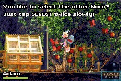 Image in-game du jeu Creatures sur Nintendo GameBoy Advance