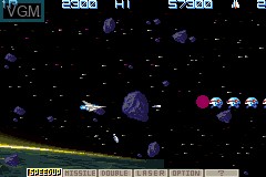 Image in-game du jeu Gradius Galaxies sur Nintendo GameBoy Advance