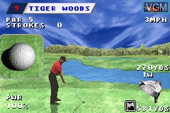 Image in-game du jeu Tiger Woods PGA Tour Golf sur Nintendo GameBoy Advance