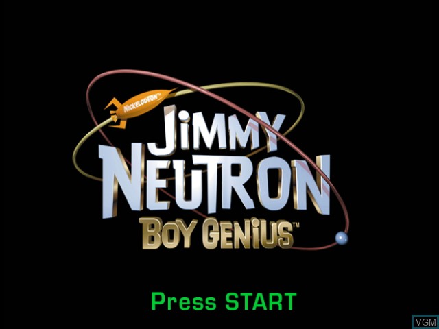 Image de l'ecran titre du jeu Jimmy Neutron Boy Genius sur Nintendo GameCube