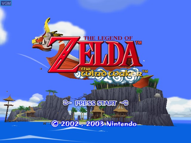 Image de l'ecran titre du jeu Legend of Zelda, The - The Wind Waker sur Nintendo GameCube