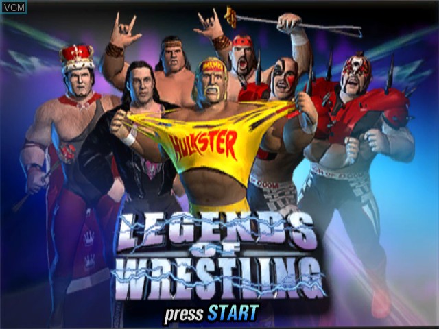 Image de l'ecran titre du jeu Legends of Wrestling sur Nintendo GameCube