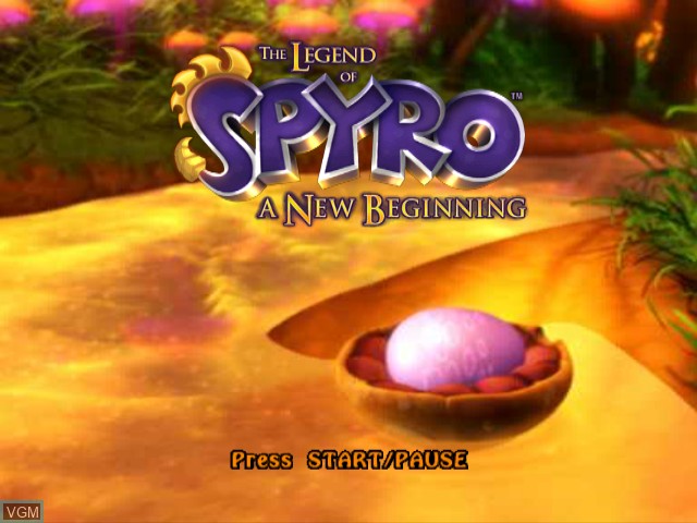 Image de l'ecran titre du jeu Legend of Spyro, The - A New Beginning sur Nintendo GameCube